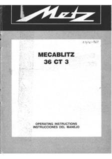 Metz 36 CT 3 manual. Camera Instructions.